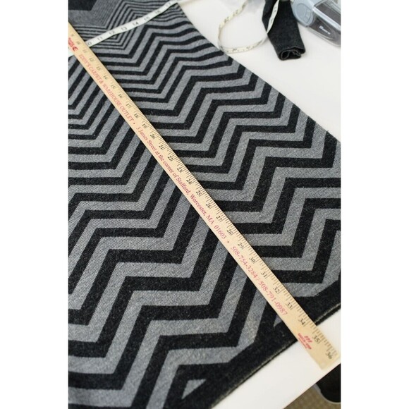 London Times L Gray chevron stripe bodycon Women's sweater Dress - Picture 4 of 6